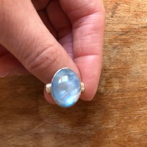 rainbow moonstone ring